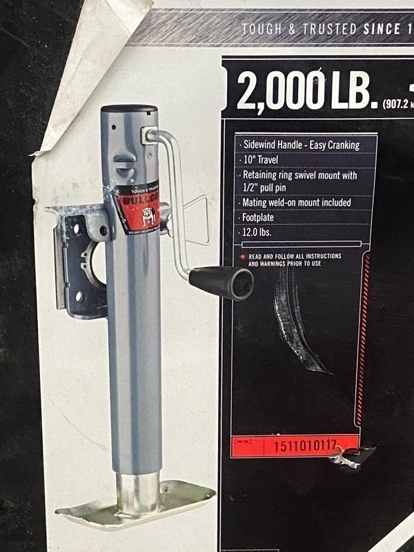 Bulldog Flip-Up Trailer Tongue Jack