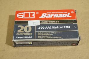 20 Barnaul .300 AAC Blackout 145 Gr FMJ Ammo