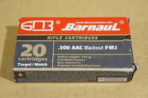 20 Barnaul .300 AAC Blackout 145 Gr FMJ Ammo