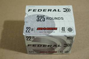 325 Federal Automatch .22 LR 40 Gr Ammo