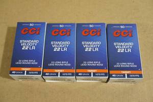 200 CCI .22 LR 40 Gr Lead Round Nose Ammo
