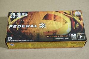 20 Federal Fusion .30-30 Win 150 Gr Bonded SP Ammo
