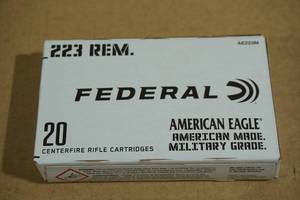 20 Federal American Eagle .223 Rem 55 Gr FMJ Ammo