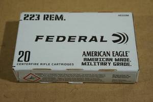 20 Federal American Eagle .223 Rem 55 Gr FMJ Ammo