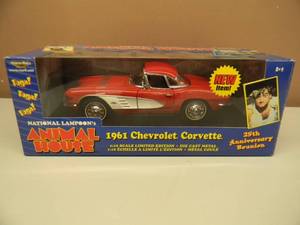 ERTL AMERICAN MUSCLE 118 SCALE - ANIMAL HOUSE 1961 CHEVROLET CORVETTE - NEW IN BOX - AWESOME PIECE - SEE PICTURES