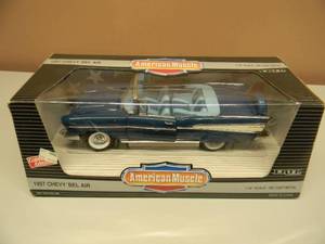 ERTL AMERICAN MUSCLE 118 SCALE - 1957 CHEVY BEL AIR - NEW IN BOX - AWESOME PIECE - SEE PICTURES