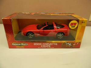 ERTL AMERICAN MUSCLE 118 SCALE - 2003 CORVETTE COUPE - NEW IN BOX - VERY COOL PIECE - SEE PICTURES