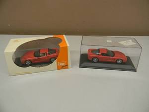 IXO MODELS 143 SCALE CHEVROLET CORVETTE Z51 & MINICHAMPS PAULS MODEL ART 143 SCALE CORVETTE - NICE SET - SEE PICTURES