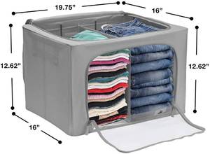 lot 331 image: Sorbus Storage Bins with Divided Interior, 2 Pack