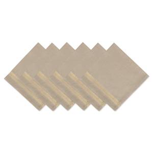 lot 94 image: 6 Each of Gold Stripe & Silver Stripe Sparkle Napkins and Decorative Serving Tray