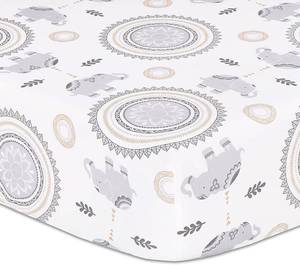 lot 77 image: The Peanutshell Boho Crib Dust Ruffle & Sheet