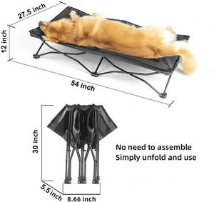 lot 50 image: YEP HHO Large Elevated Folding Pet Bed Cot