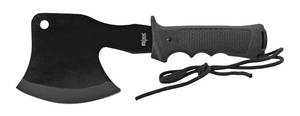 11.5 Black Broad Axe Head Hatchet with Nylon Carrying Case and Survival Kit in Handle - R-Tek