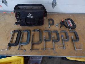 Husky Tool Bag With Assorted Clamps