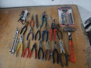 New Driver Set, Assorted Pliers, Cutters, Hammer & More