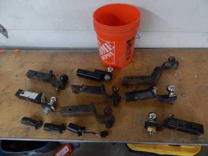 8-Assorted Receiver Hitches & Light Adapters