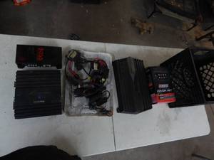 3-Car Stereo Amps, Radio Install Kit & HID Head Lights
