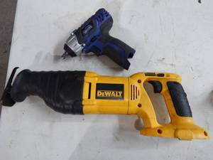Dewalt 18 Volt Sawsall And Power Torque 38 Impact (No Battery Or Charger)