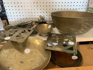 lot 15 image: Large Lot of Heavy Brass