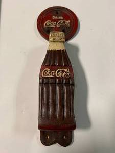 lot 35 image: Drink Coca Cola Metal Handle 10 Tall