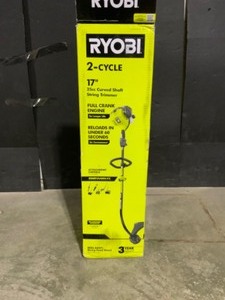 RYOBI 25cc 2-Cycle Attachment Capable Full Crank Curved Shaft Gas String Trimmer. See Pictures