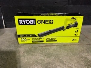 RYOBI ONE 18V 90 MPH 200 CFM Cordless Battery Leaf BlowerSweeper with 2.0 Ah Battery and Charger. See Pictures