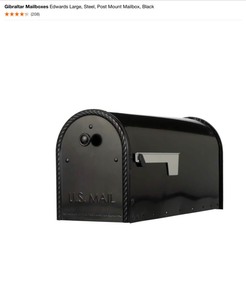 Gibraltar Mailboxes Edwards Large, Steel, Post Mount Mailbox, Black & Other Wall Mount Mailboxes. Various Conditions. See Pictures