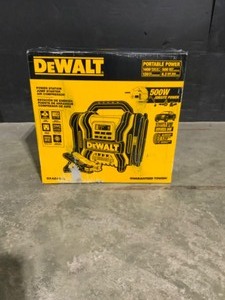 DEWALT 1600 Peak Amp Portable Car Jump Starter with 120 PSI Digital Air Compressor and 500-Watt Inverter. See Pictures