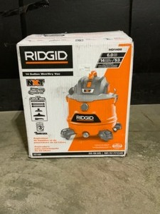 RIDGID 14 Gallon 6.0-Peak HP NXT WetDry Shop Vacuum with Fine Dust Filter, Hose and Accessories. See Pictures