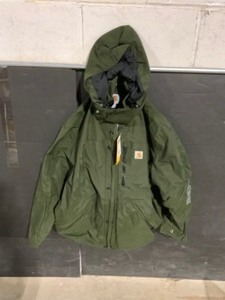Carhartt Mens Extra-Large Olive Nylon Shoreline Jacket WPB Nylon. See Pictures