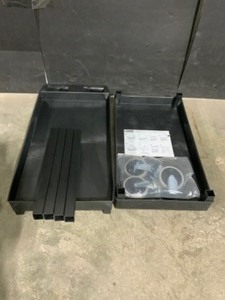 H Wilson Heavy Duty EC Series 18 W x 35 in. 2-Tub Shelf Utility Cart, Black. See Pictures