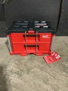 Milwaukee PACKOUT 22 in. 2-Drawer Tool Box with Metal Reinforced Corners. See Pictures