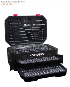 Husky Mechanics Tool Set (290-Piece). See Pictures