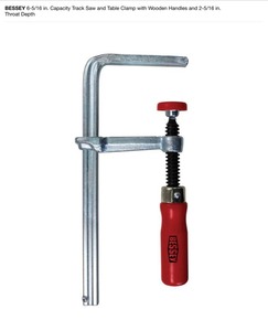 BESSEY 6-516 in. Capacity Track Saw Clamps, 6 in. & 12 in. BESSEY Clutch Clamps with Wood Handles. See Pictures