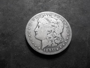 1891 CC Morgan Silver Dollar