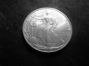 2003 Silver Eagle Dollar 1 Oz. .999 Fine.