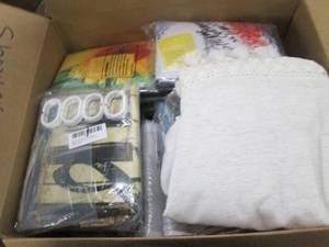 box of shower curtains ...