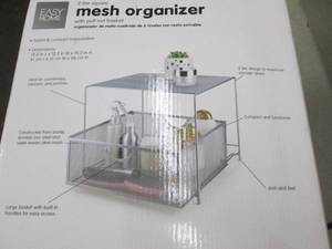 easy home grey mesh organizer ...