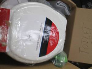 box of toilet seats and other misc ...