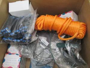 box of irrigation sprayers hose hol...