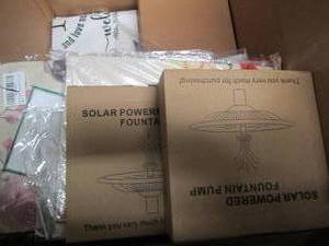 box of solar powered fountain pups ...