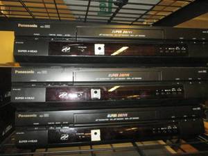 5 panasonic superdrive vhs players ...