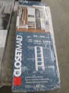 white closetmaid 5 foot to 10 foot ...