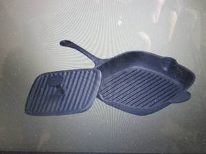 11 Pre-seasoned Cast Iron Grill Pa...