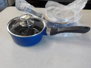 lot 264 image: 2 - 1 12 Quart Sauce Pans with Gla...