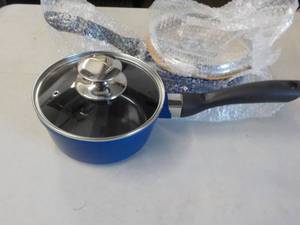 lot 265 image: 2 - 1 12 Quart Sauce Pans with Gla...