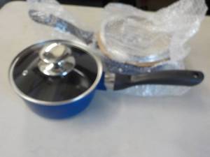 lot 266 image: 2 - 1 12 Quart Sauce Pans with Gla...