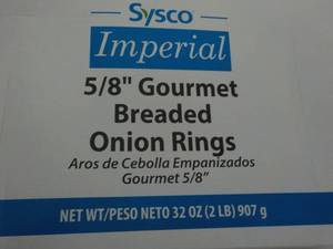 lot 271 image: 32 oz Box Breaded Onion Rings...