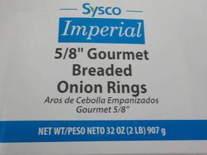 lot 275 image: 32 oz Box Breaded Onion Rings...