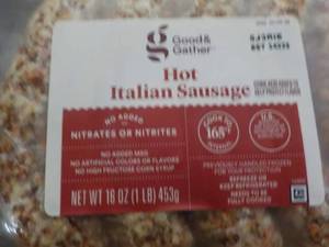lot 290 image: 7 Frozen Pkgs Hot Italian Sausage...